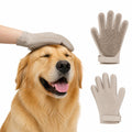 Pet Hair Remover Grooming Glove showing soft silicone bristles and adjustable strap
